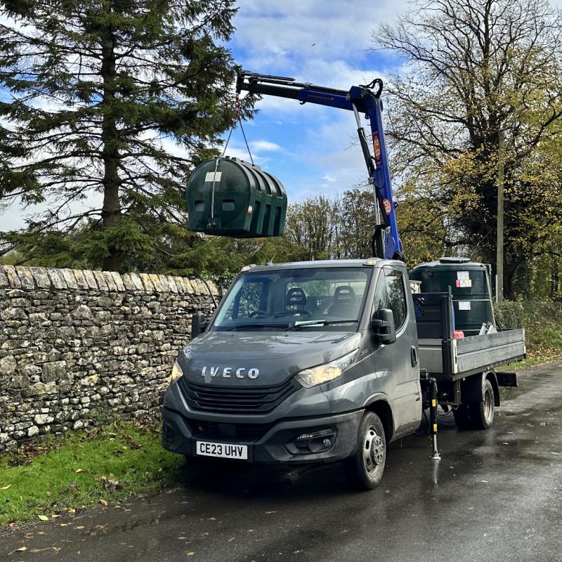 Border Tank Services installing a tank